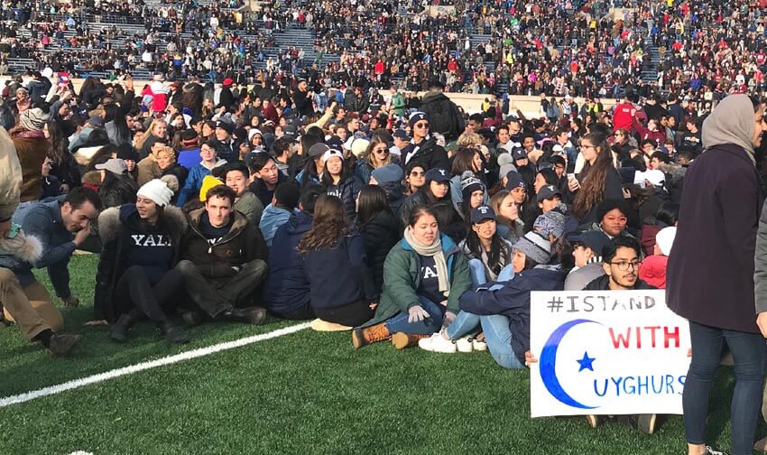 Mob at Harvard Yale Football Match