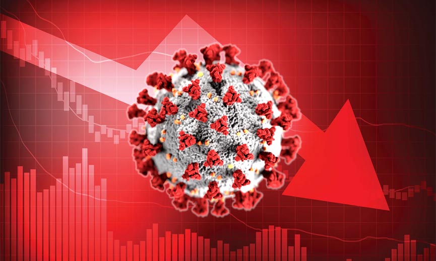 Stock market down because of coronavirus