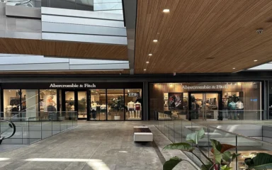 Abercrombie & Fitch storefronts at Brickell City Centre in Miami, Florida.