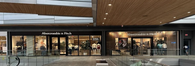 Abercrombie & Fitch storefronts at Brickell City Centre in Miami, Florida.