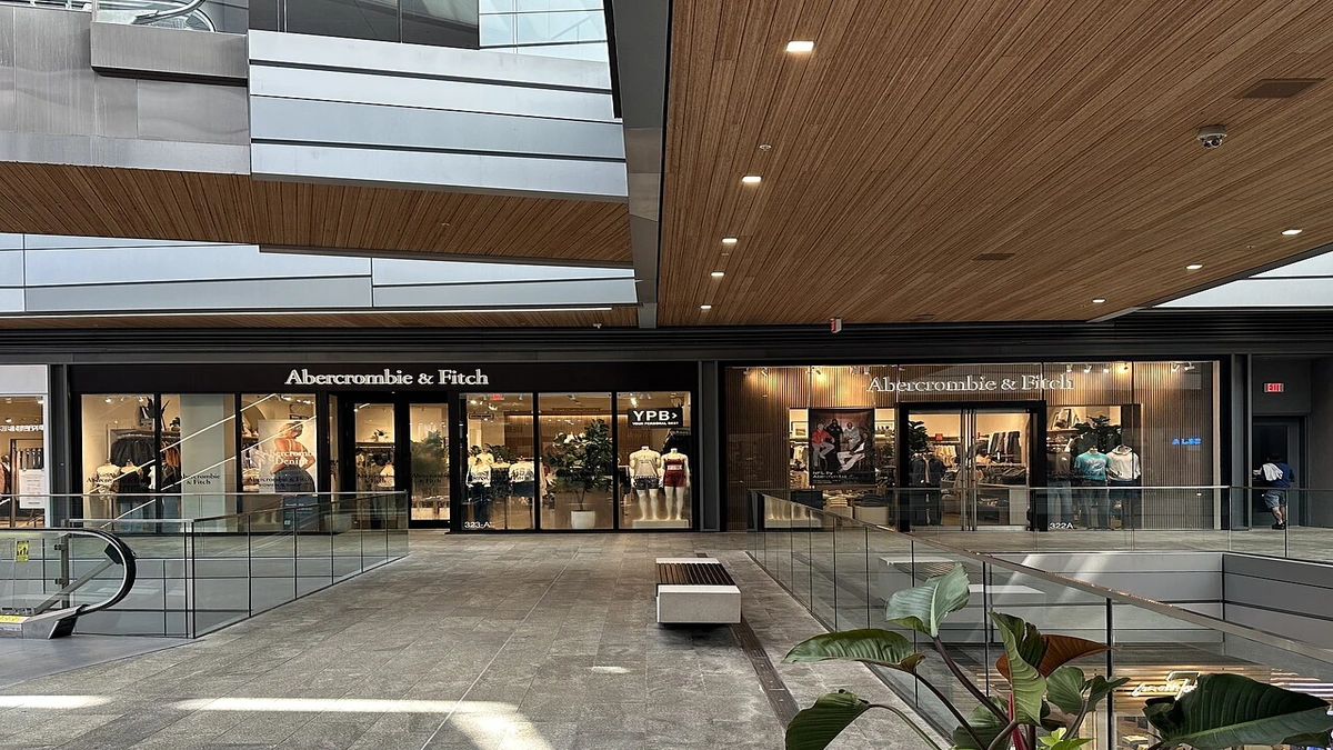 Abercrombie & Fitch storefronts at Brickell City Centre in Miami, Florida.