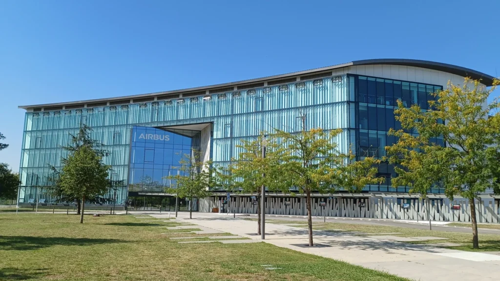 Airbus global headquarters at Toulouse-Blagnac Airport in France.