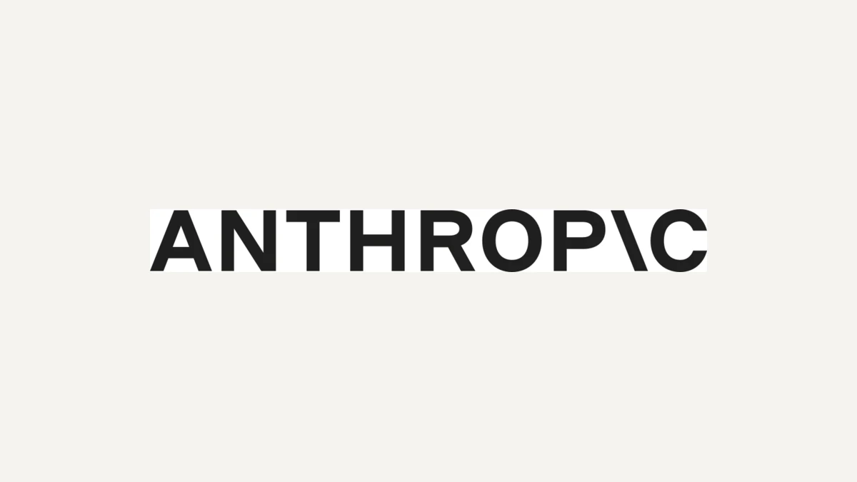 Anthropic corporate logo on a light background.