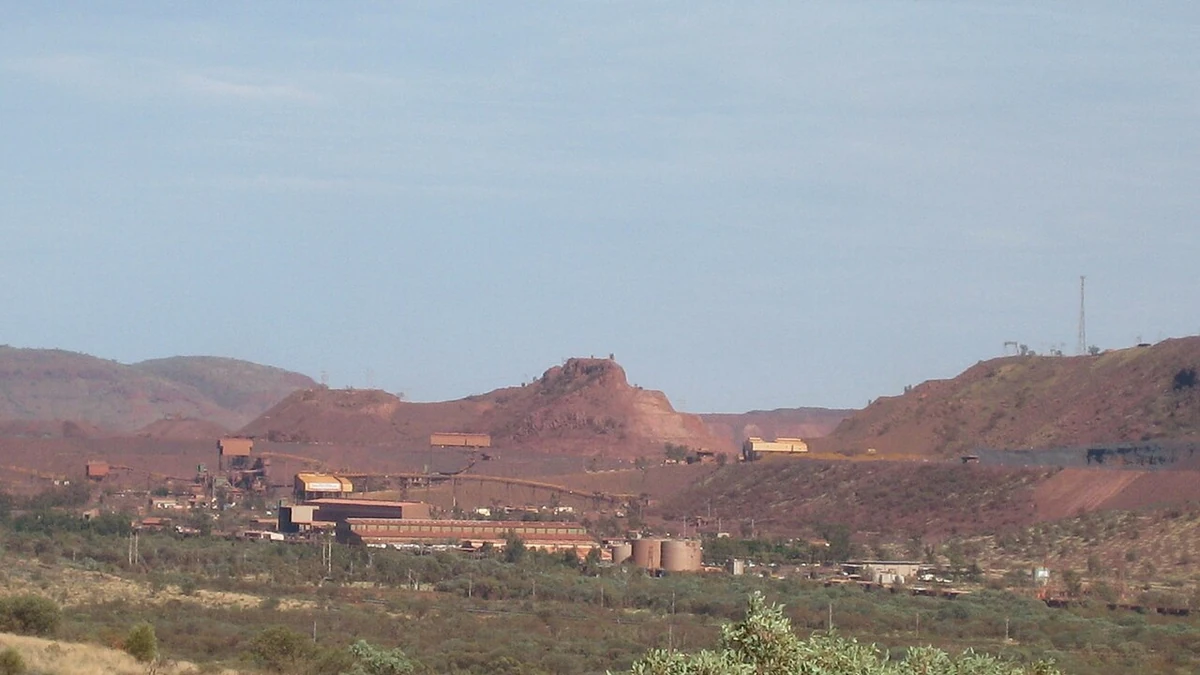 Mount Whaleback iron ore mine at Newman in Western Australia.