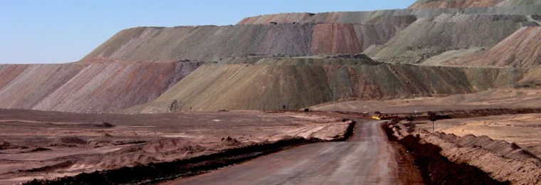 View across the Escondida copper mine in Chile's Antofagasta Region.