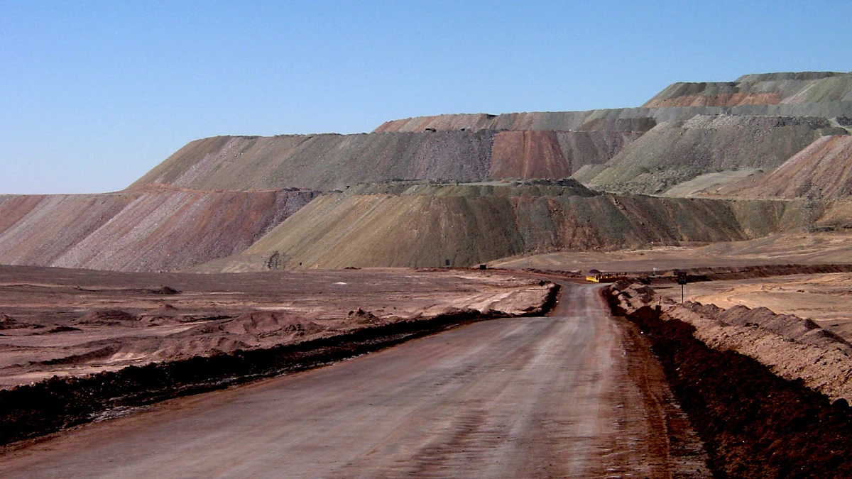 View across the Escondida copper mine in Chile's Antofagasta Region.