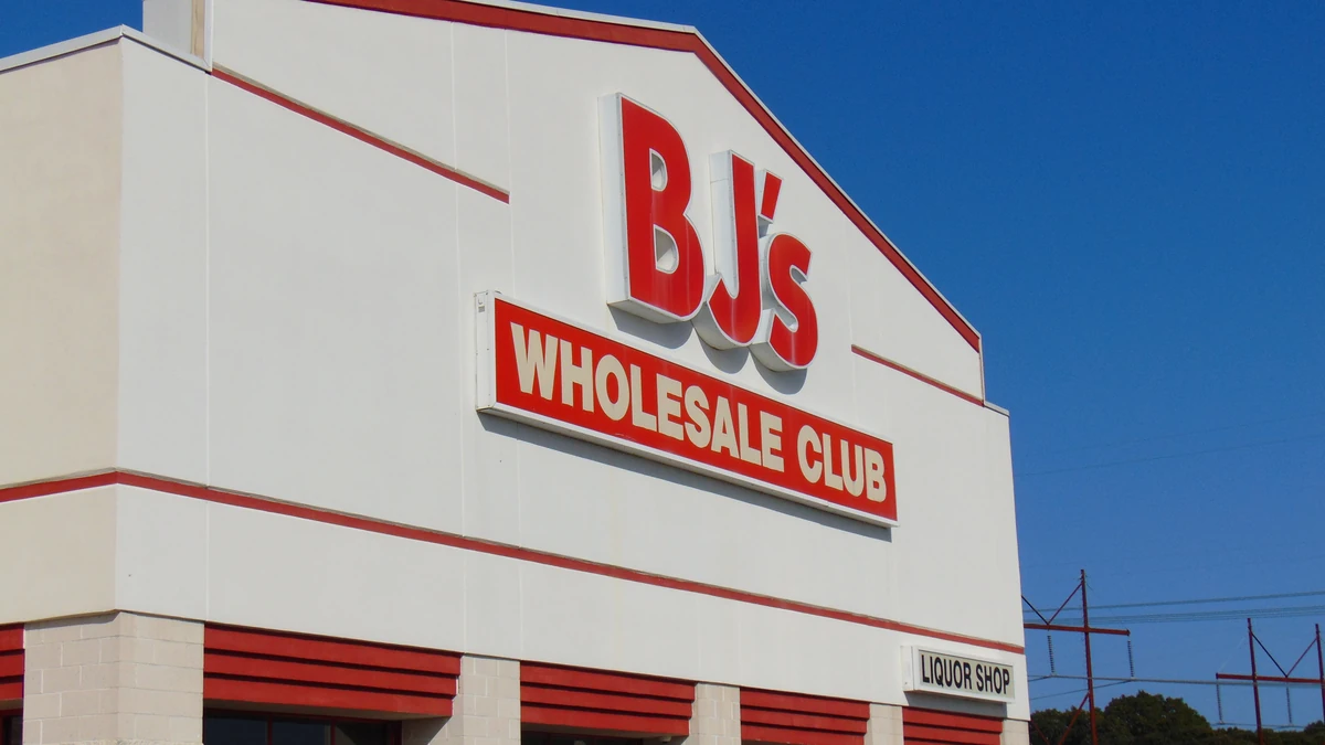 Exterior of a BJ’s Wholesale Club store in Waterford, Connecticut.