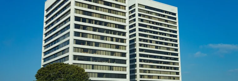 Westwood Gateway office towers at 11100 and 11150 Santa Monica Boulevard in Los Angeles.