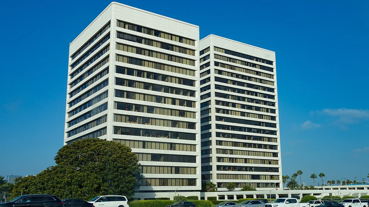 Westwood Gateway office towers at 11100 and 11150 Santa Monica Boulevard in Los Angeles.
