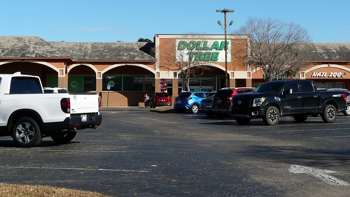 Dollar Tree storefront at Northampton Shopping Center in Tallahassee, Florida.