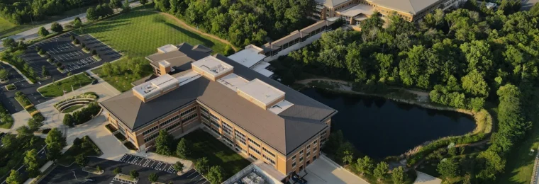 Aerial view of Cardinal Health headquarters in Dublin, Ohio.