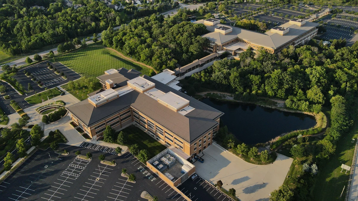 Aerial view of Cardinal Health headquarters in Dublin, Ohio.