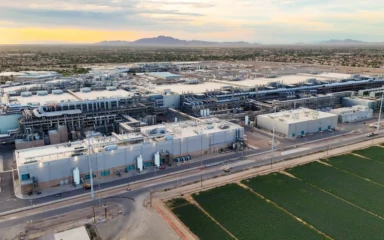 Intel Fab 52 semiconductor manufacturing facility in Chandler, Arizona.
