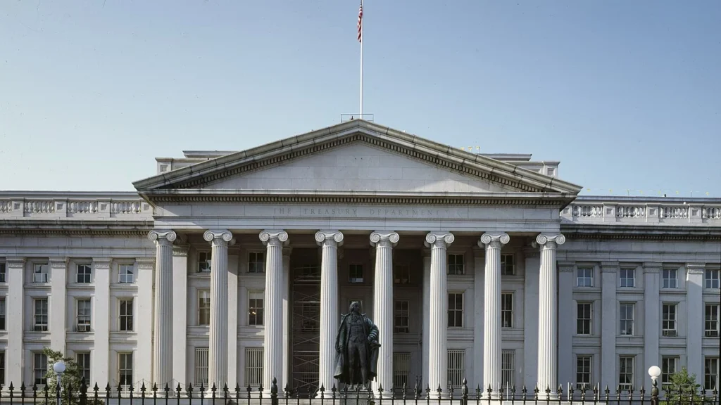 The U.S. Treasury Department Building in Washington, D.C.
