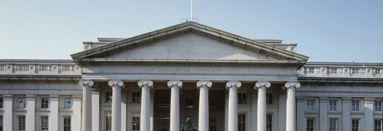 The U.S. Treasury Department Building in Washington, D.C.