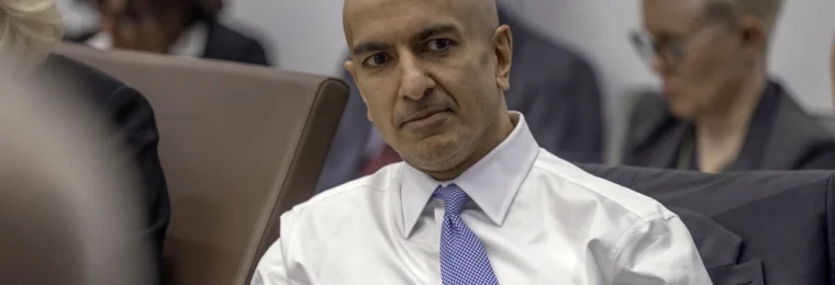 Neel Kashkari seated during a Federal Open Market Committee meeting in Washington.