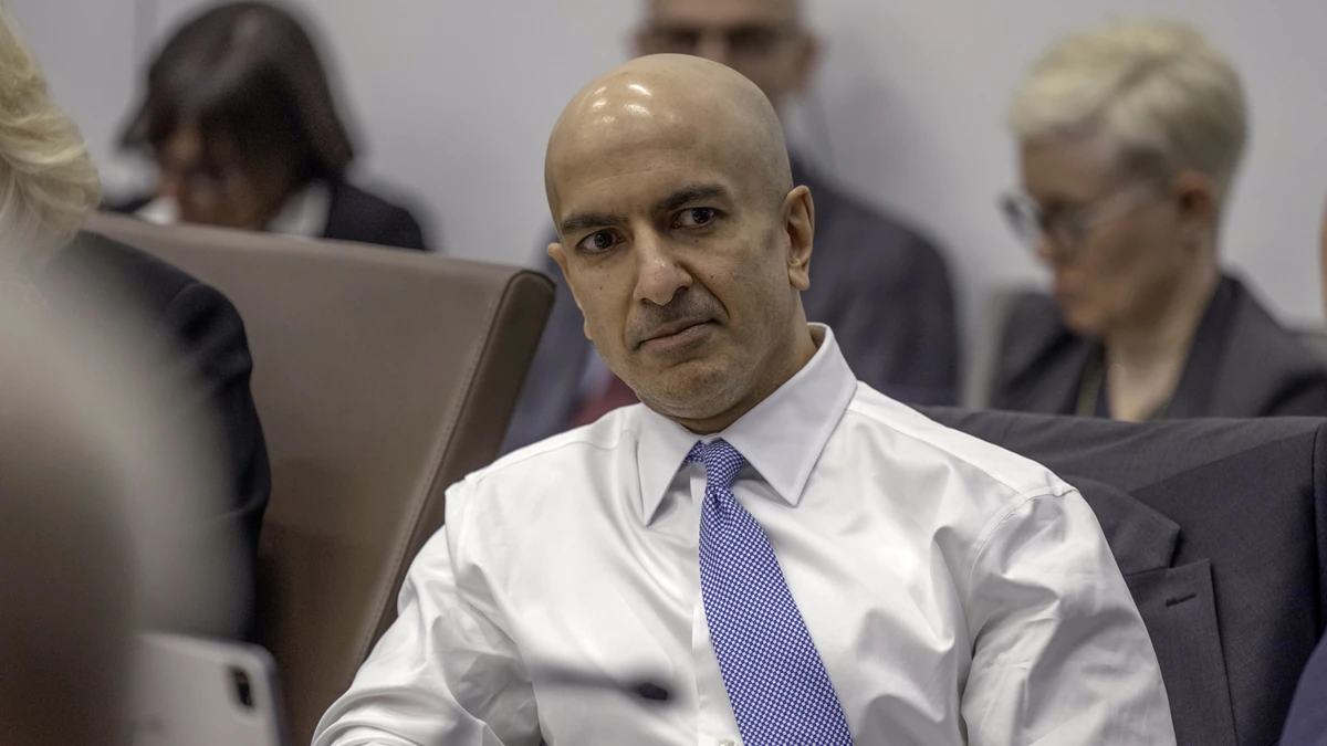 Neel Kashkari seated during a Federal Open Market Committee meeting in Washington.