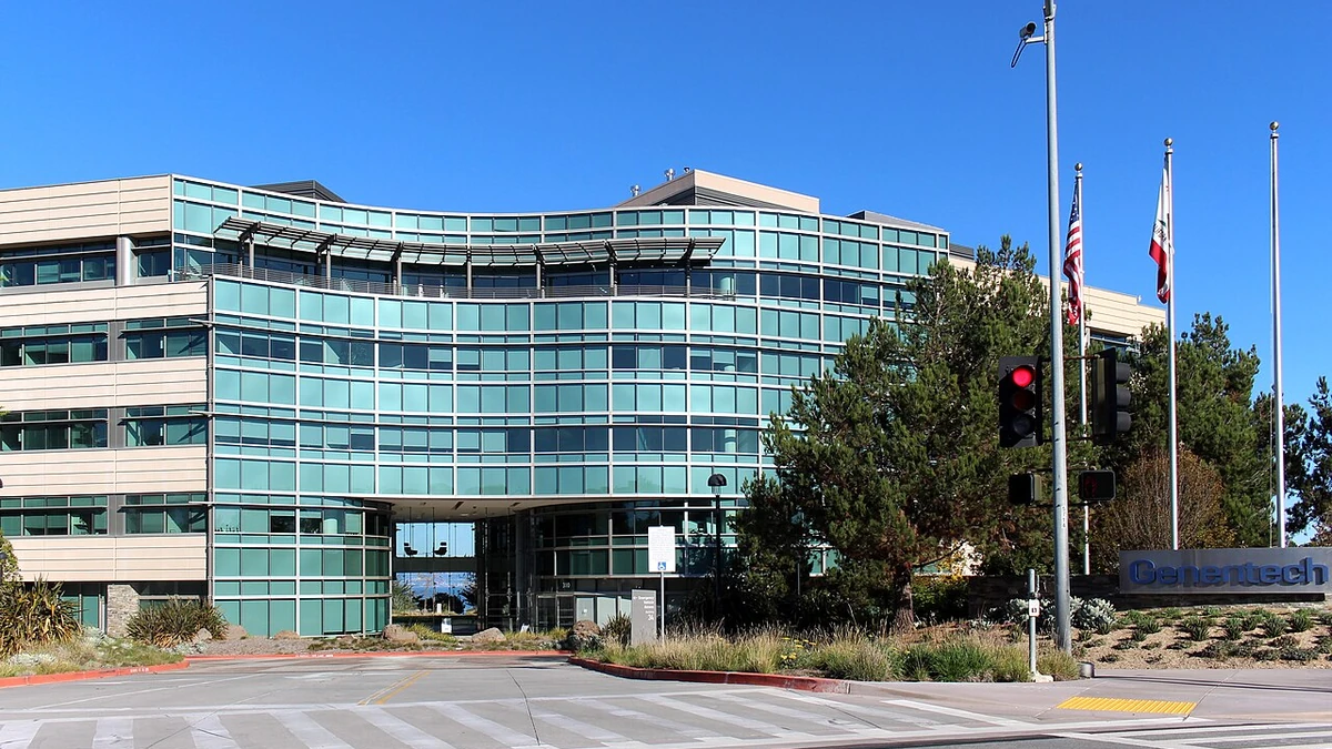 Building 31 at Genentech headquarters in South San Francisco, California.