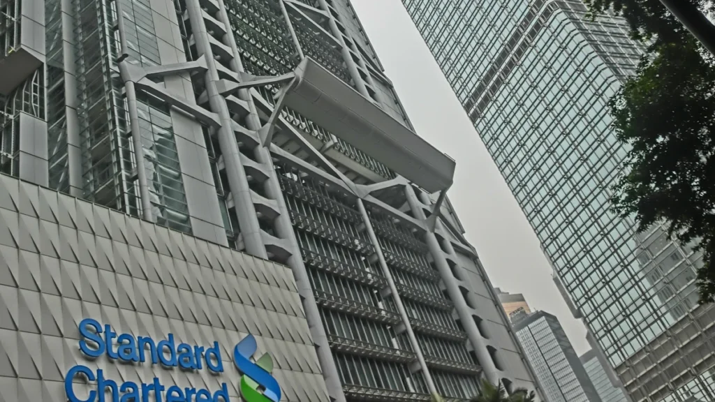 Standard Chartered Bank Building in Central, Hong Kong.