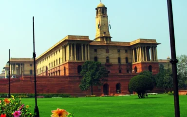 North Block government building in New Delhi, which houses India's Ministry of Finance.