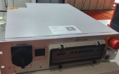 An nVent SCHROFF Rack Safety Plus unit displayed at an electronics industry exhibition.