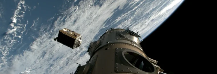 Starcloud-1 satellite deploying in low Earth orbit above Earth in November 2025.