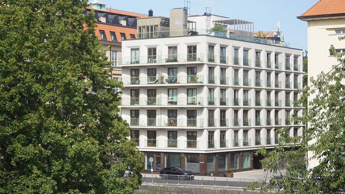 The Mono apartment building in Södermalm, Stockholm, Sweden.