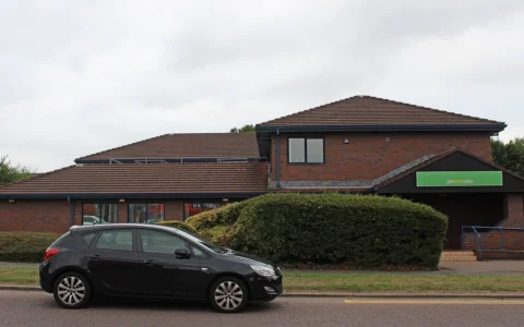 Jobcentre Plus office on Arrowe Park Road in Upton, Wirral, England.