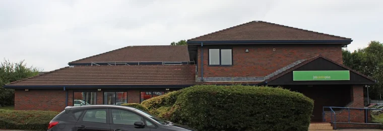 Jobcentre Plus office on Arrowe Park Road in Upton, Wirral, England.