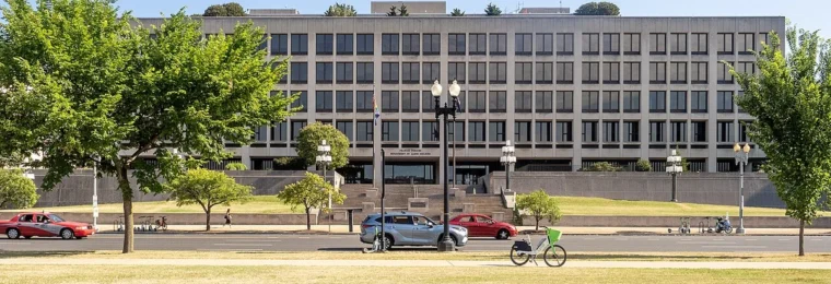 Frances Perkins Building, headquarters of the U.S. Department of Labor in Washington.