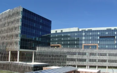 Partial view of the United States Census Bureau headquarters in Suitland, Maryland.