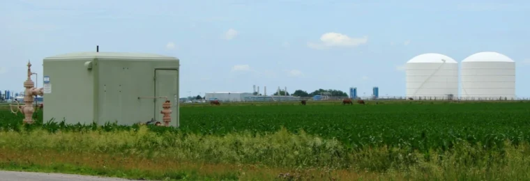 Manlove Field natural gas storage facility in Champaign County, Illinois.