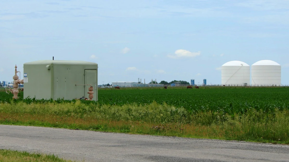 Manlove Field natural gas storage facility in Champaign County, Illinois.