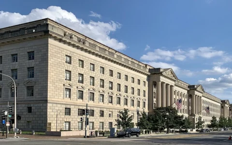 Herbert C. Hoover Building, headquarters of the U.S. Department of Commerce, in Washington, D.C.
