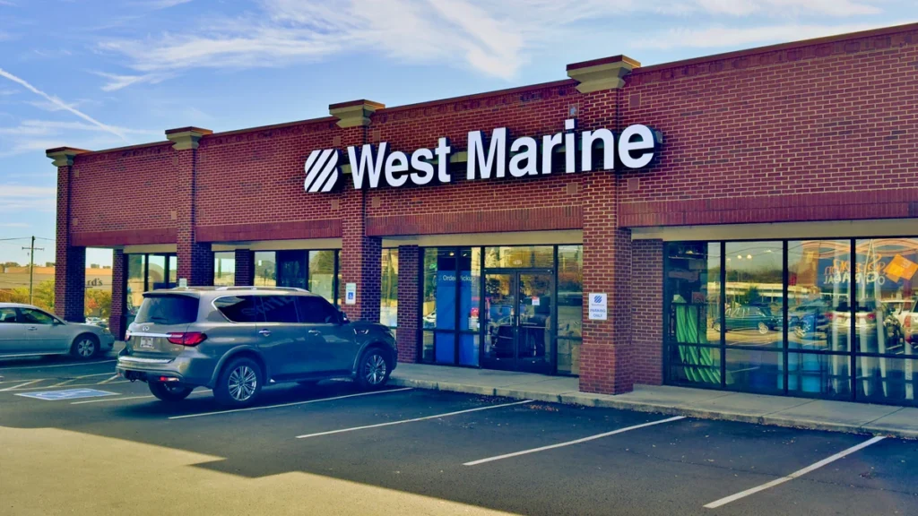 West Marine boating and fishing supply store in Knoxville, Tennessee.