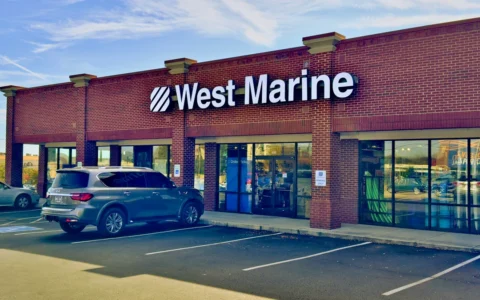 West Marine boating and fishing supply store in Knoxville, Tennessee.