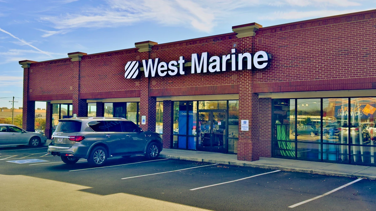 West Marine boating and fishing supply store in Knoxville, Tennessee.