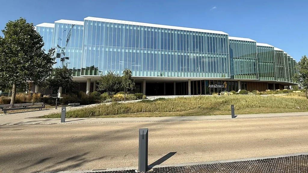 AstraZeneca headquarters building in Cambridge, England.