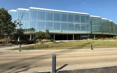AstraZeneca headquarters building in Cambridge, England.