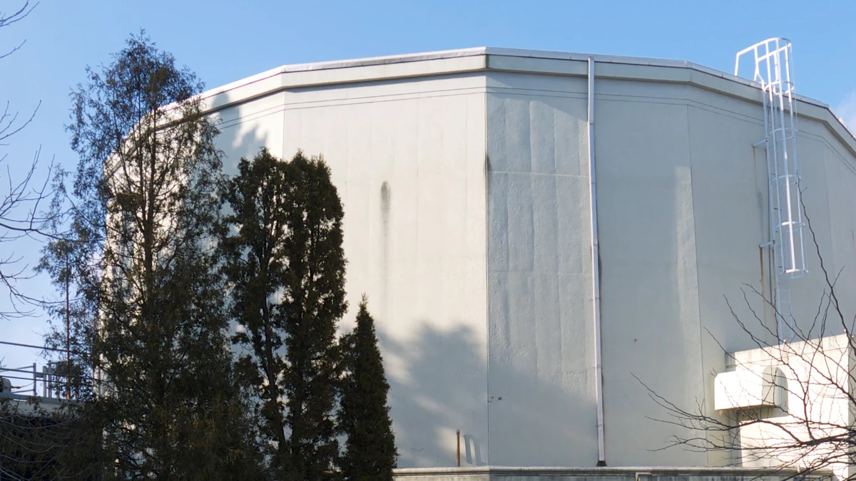 McMaster Nuclear Reactor building on the McMaster University campus in Hamilton, Ontario.