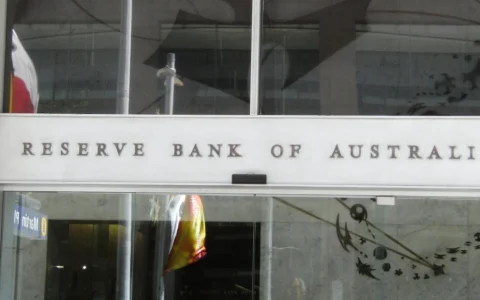 Reserve Bank of Australia sign on the bank’s Sydney building.