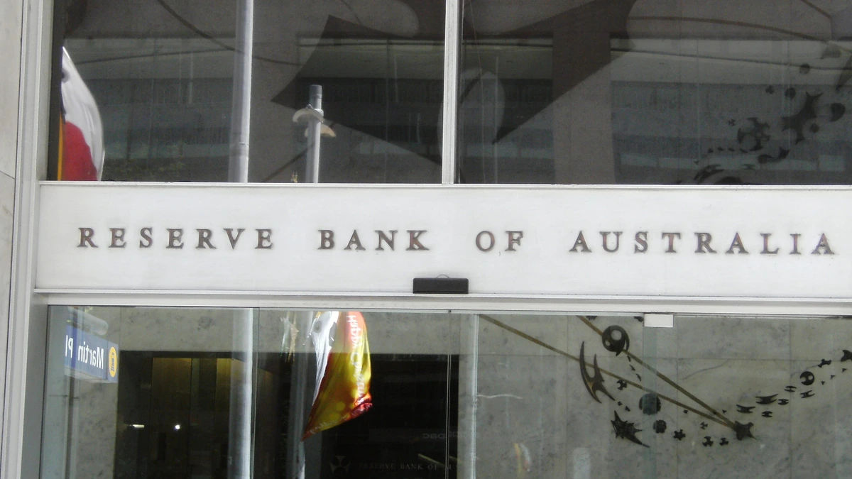 Reserve Bank of Australia sign on the bank’s Sydney building.