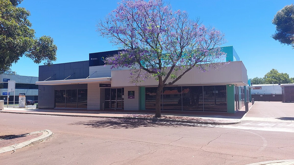 Centrelink building on Lissiman Street in Gosnells, Western Australia.