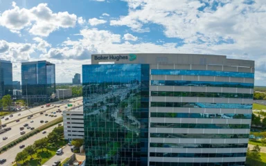 Baker Hughes building with company signage.