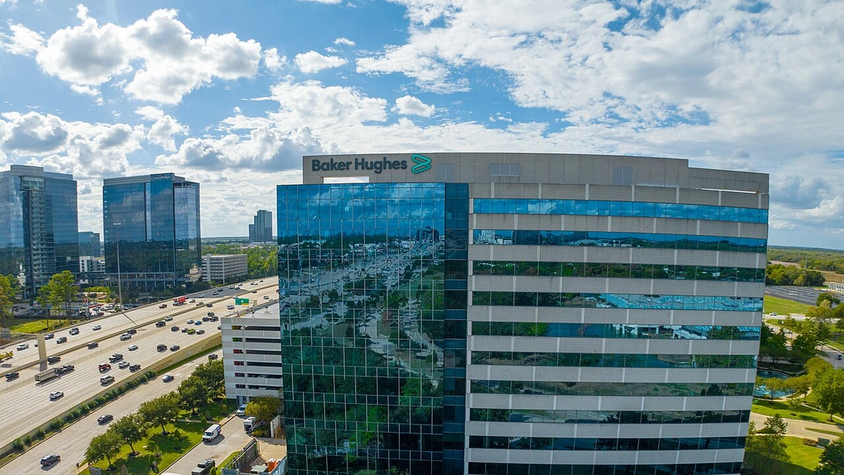 Baker Hughes building with company signage.