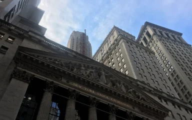 New York Stock Exchange building on Broad Street in Manhattan.