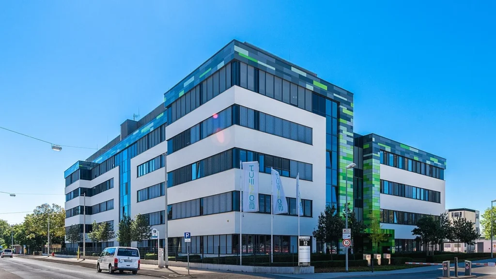 BioNTech headquarters and laboratory building in Mainz, Germany.