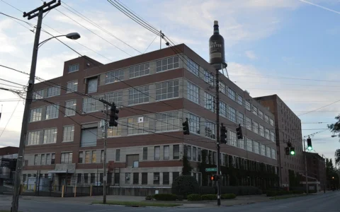Brown-Forman Warehouse A and a bottling facility along Dixie Highway in Louisville, Kentucky.