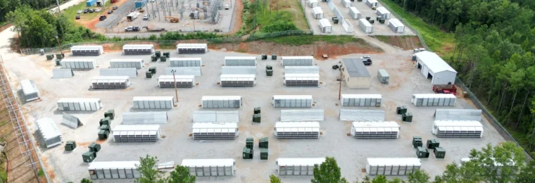Aerial view of CleanSpark's Sandersville, Georgia, bitcoin mining campus.