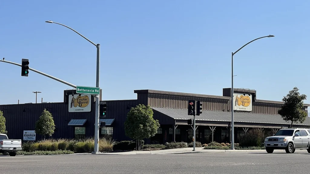 Cracker Barrel Old Country Store exterior in Santa Maria, California.